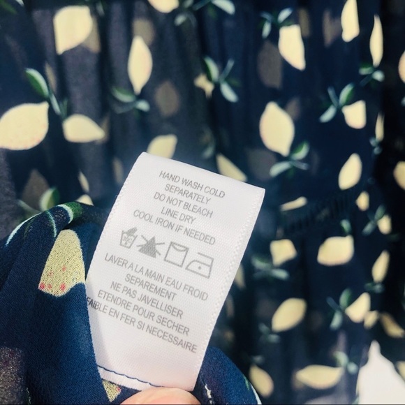 RO & DE Women’s s Navy blue sheer Baby doll top w/lemons design Size small - Picture 9 of 11